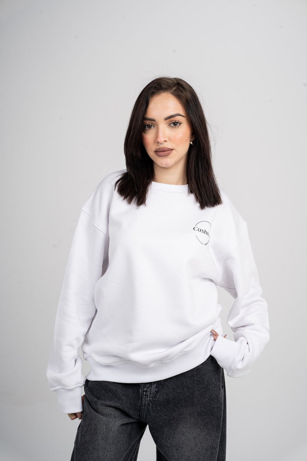 Explicit Content Oversized Crew Neck