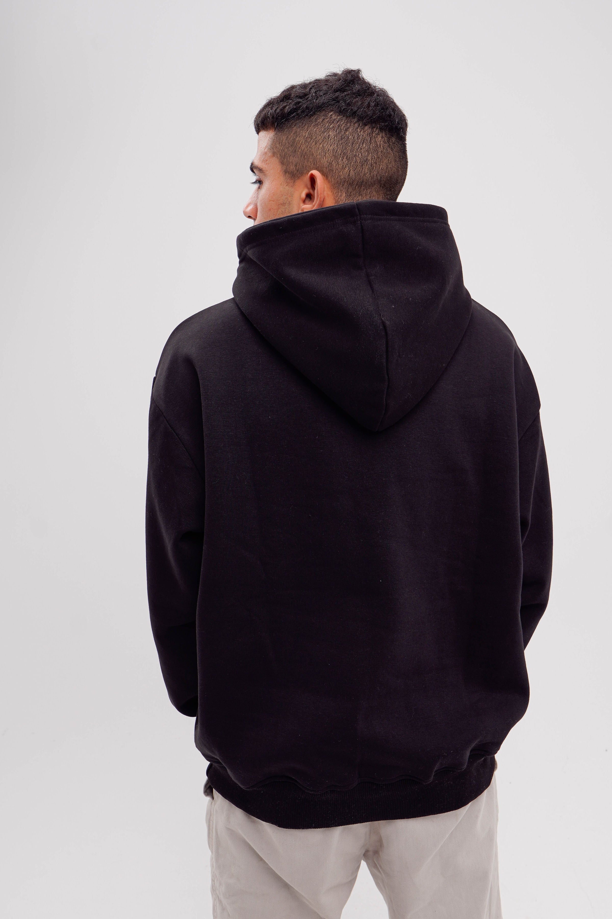 Plain Black Oversized Hoodie