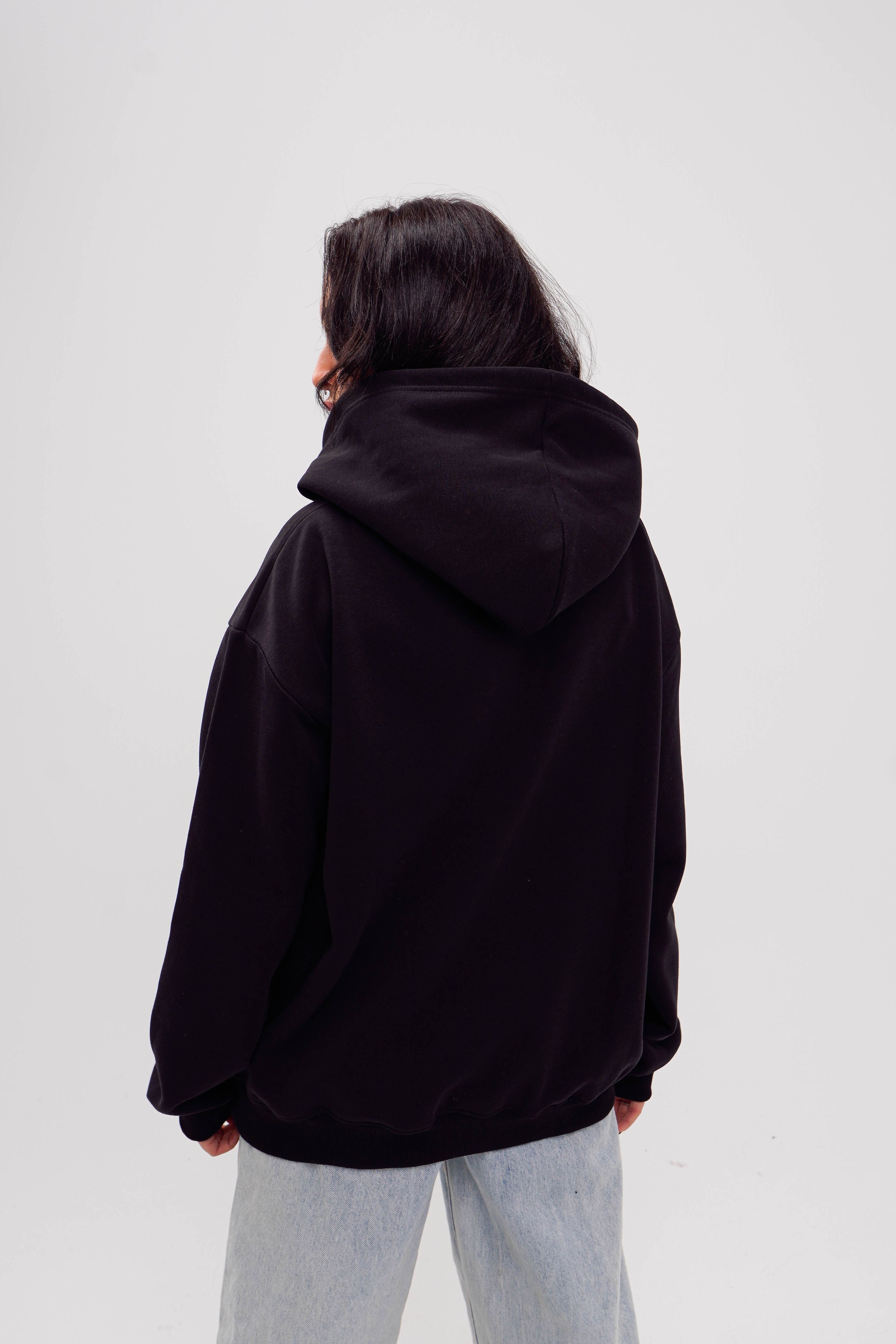 Plain Black Oversized Hoodie