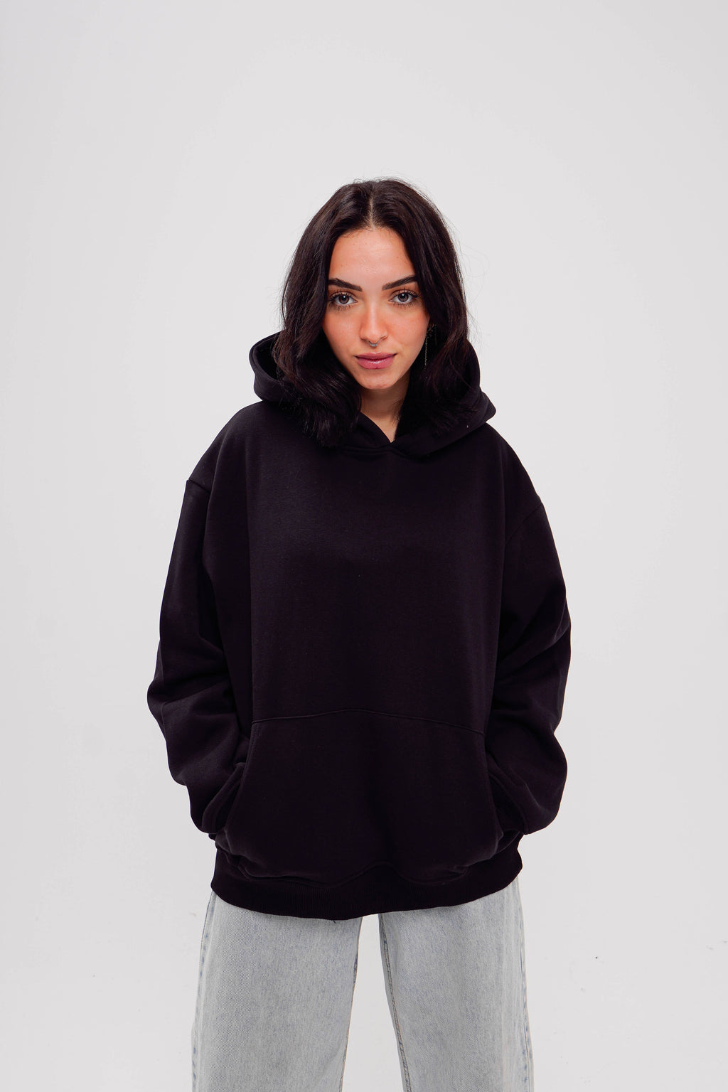 Plain Black Oversized Hoodie