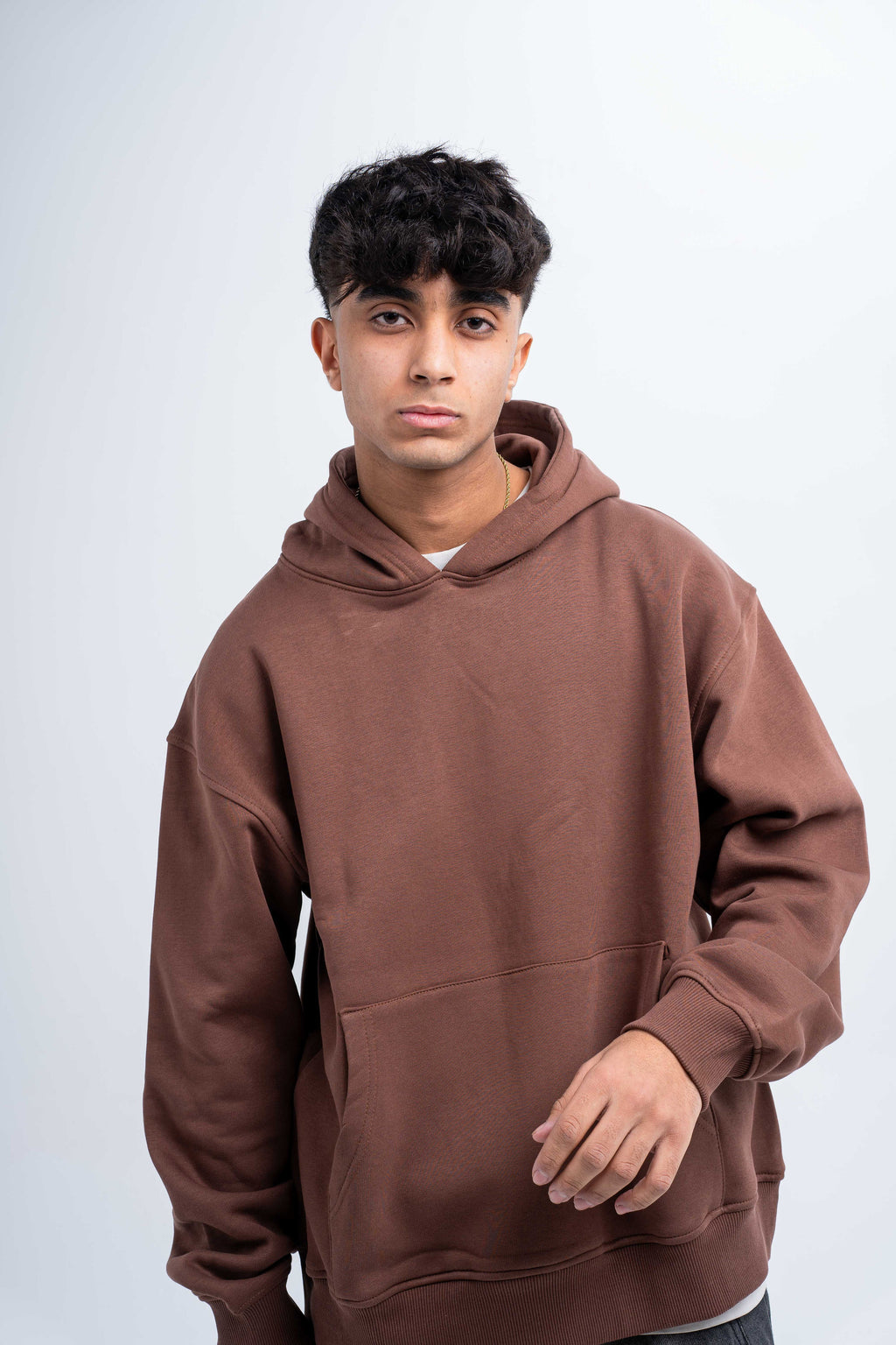 Plain Brown Oversized Hoodie