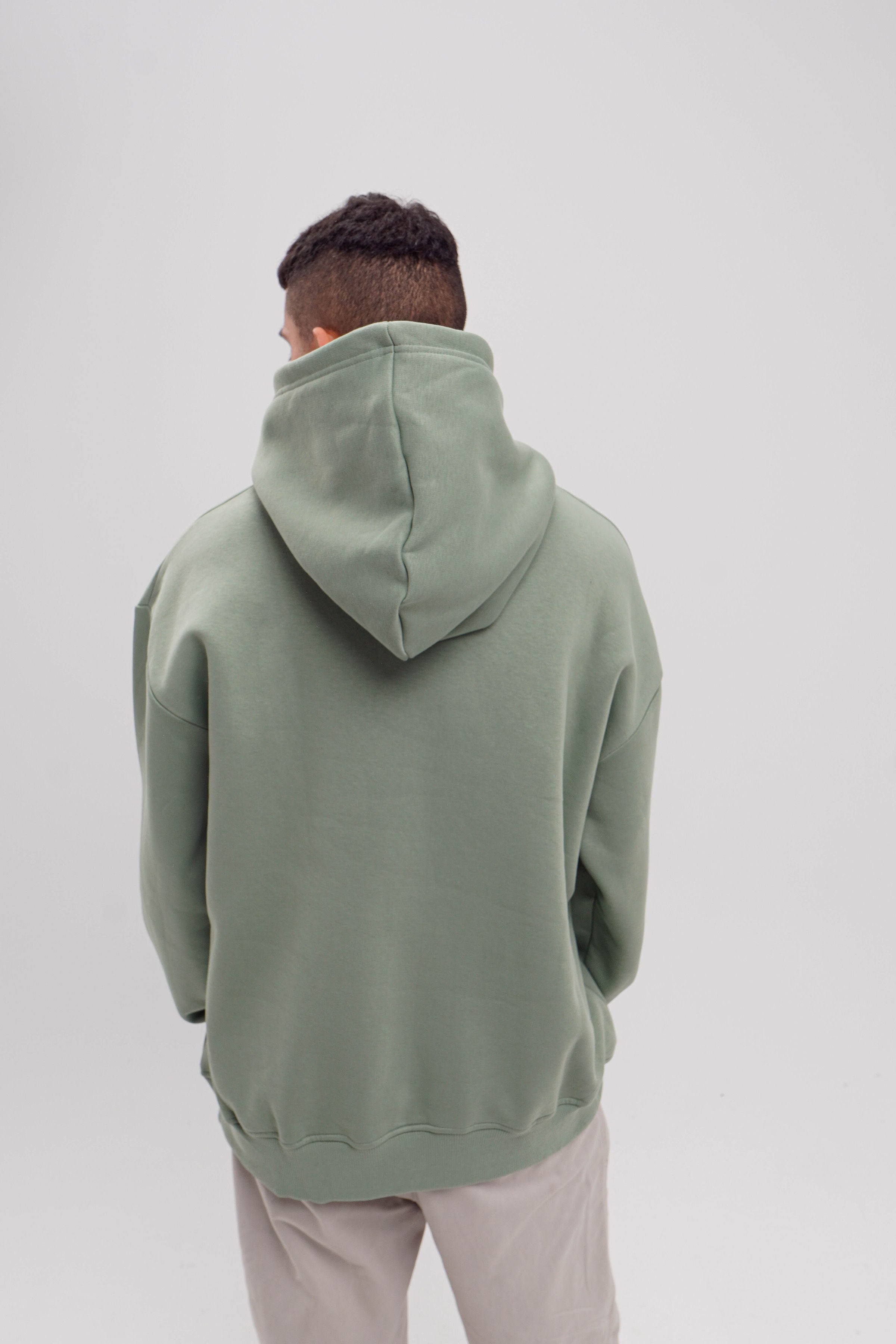 Plain Dark Mint Green Oversized Hoodie