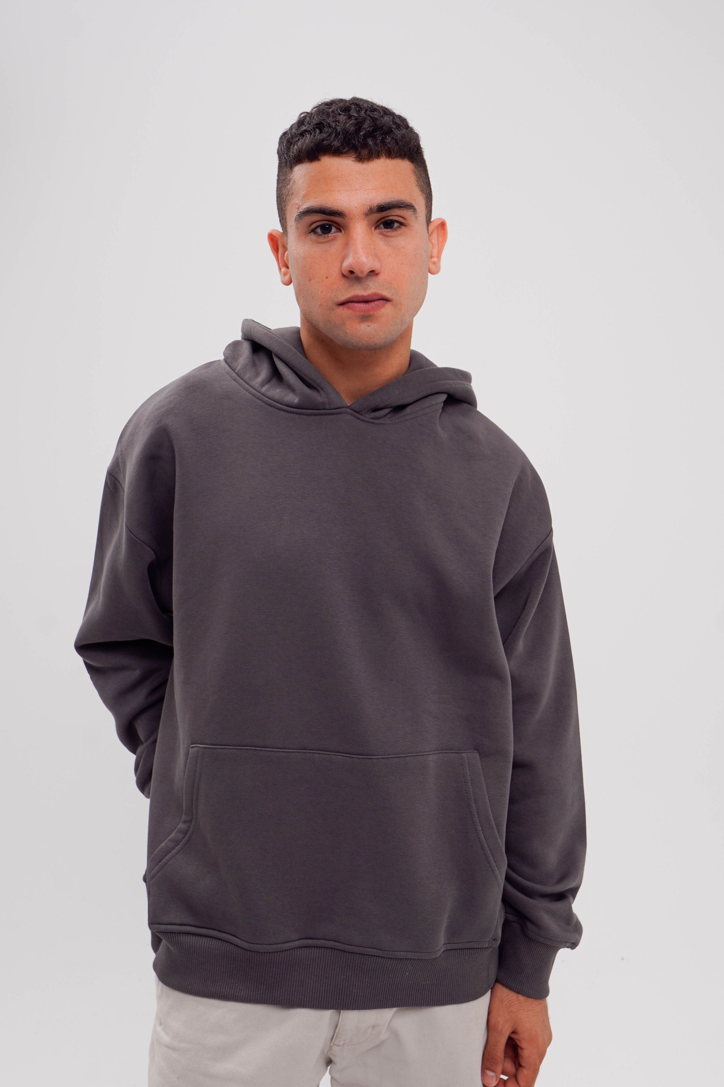 Plain Gray Oversized Hoodie