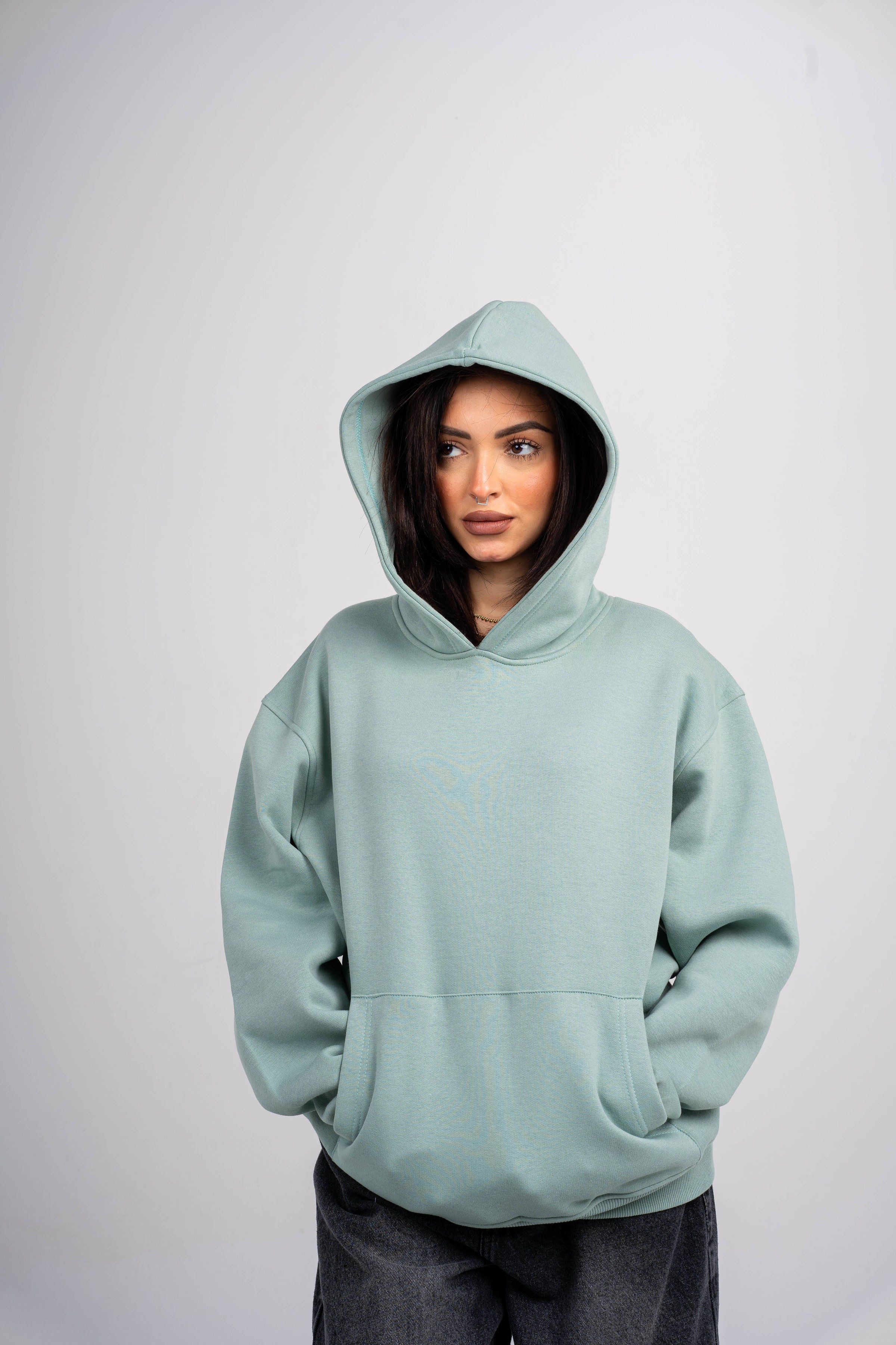 Plain Mint Green Oversized Hoodie