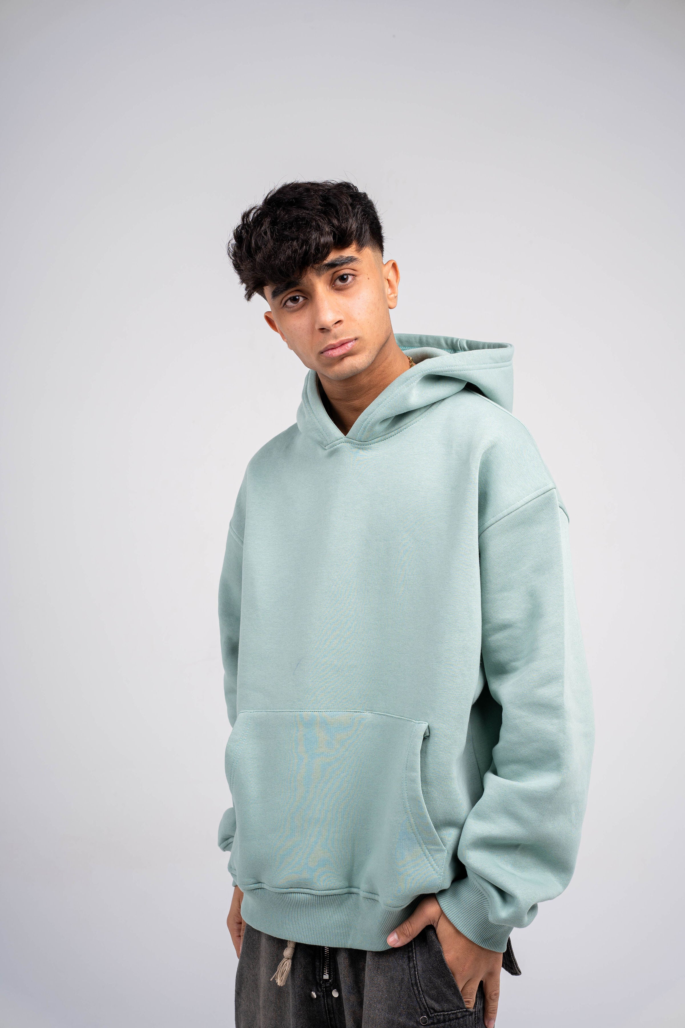 Plain Mint Green Oversized Hoodie
