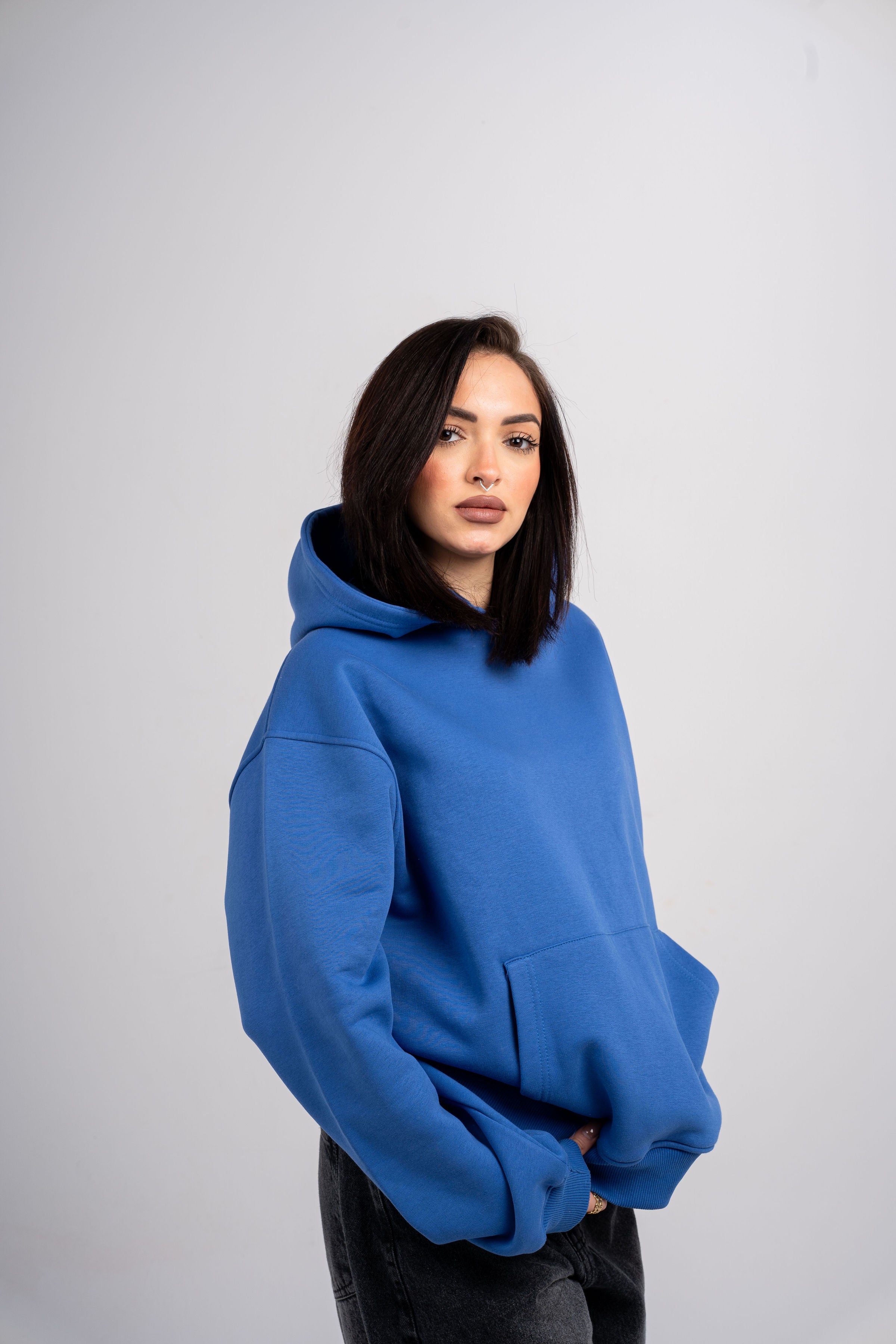 Plain Royal Blue Oversized Hoodie