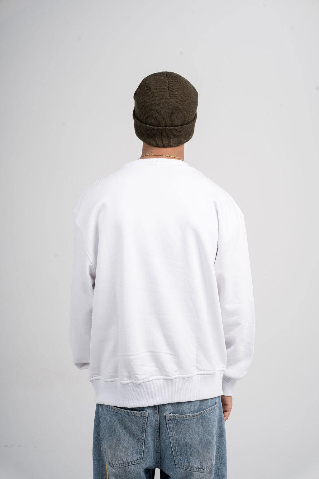 Plain White Oversized Crew Neck