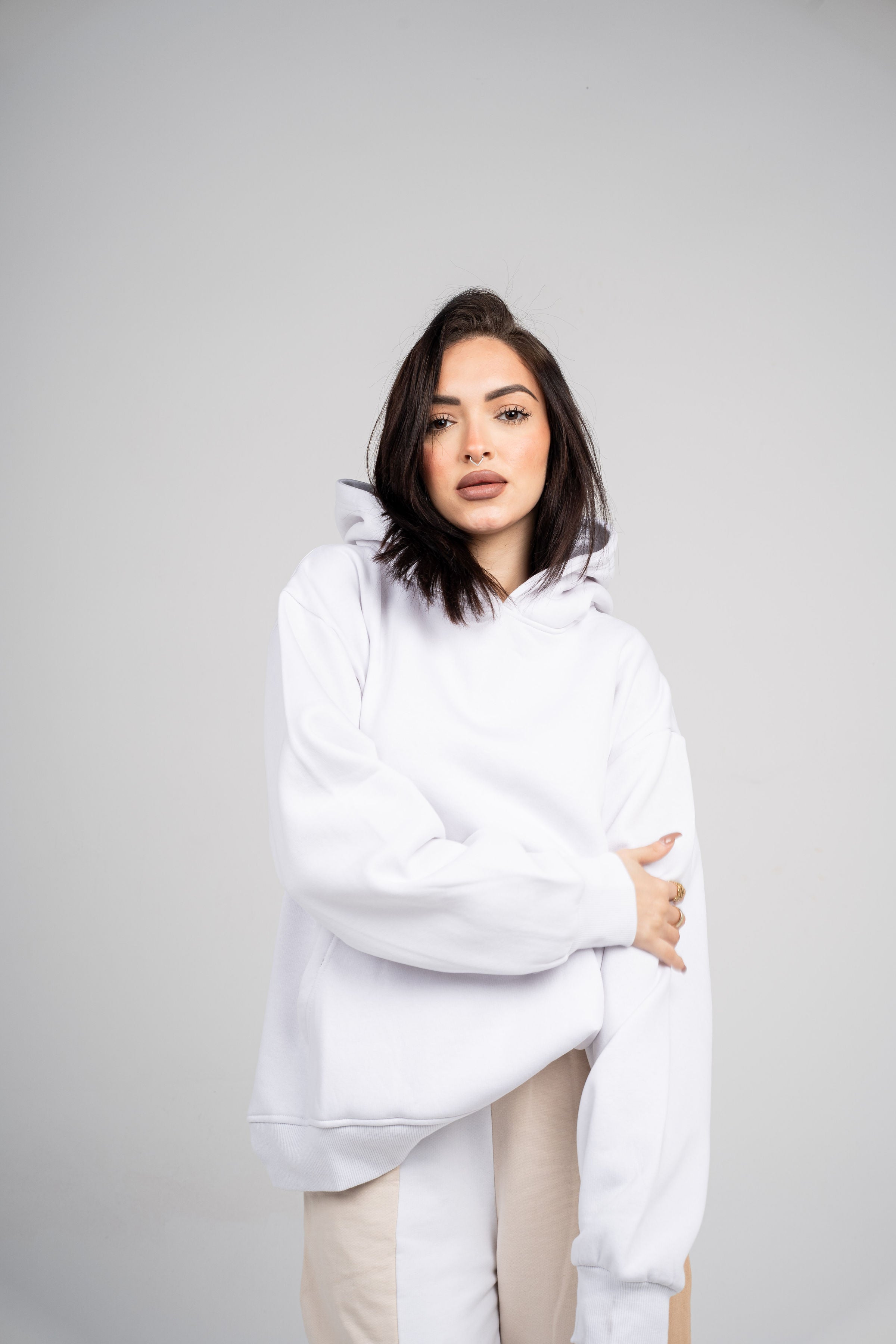 Plain White Oversized Hoodie