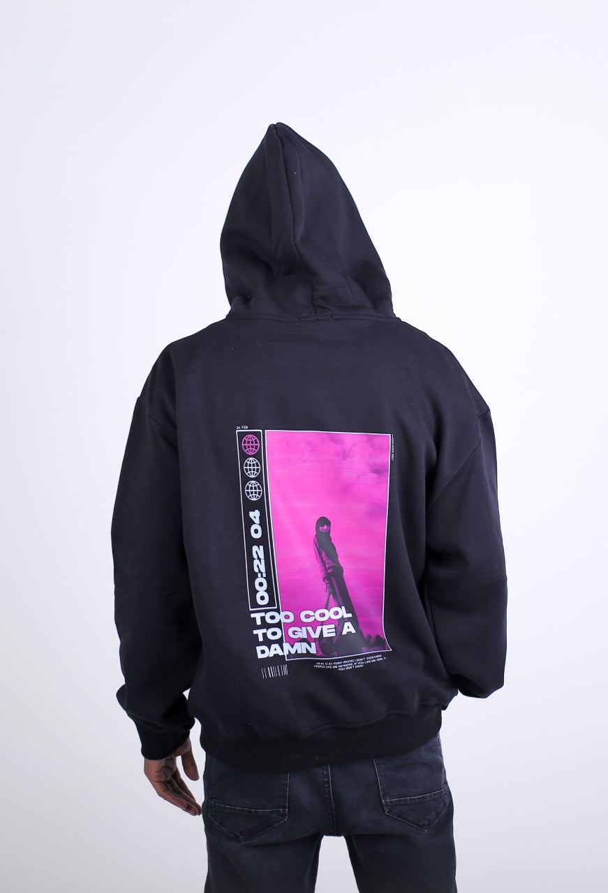 Too cool to give a damn Oversized Hoodie