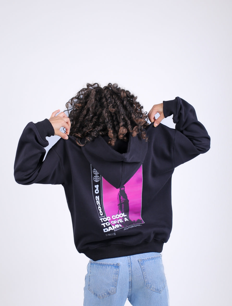 Too cool to give a damn Oversized Hoodie